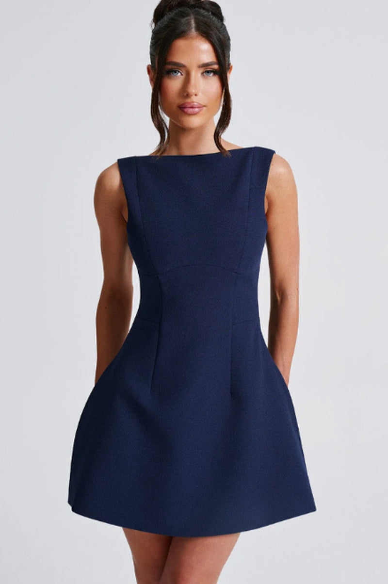 Women's Sleeveless Backless Mini Dress