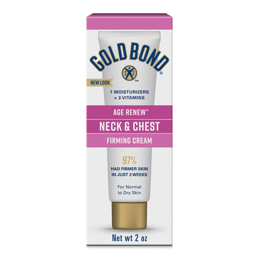 Age Renew Neck and Chest Firming Cream, 2 Oz – Hydrating Formula to Enhance Firmness, Texture, and Elasticity in Aging Skin, Non-Greasy, Dermatologist-Tested, Hypoallergenic, Unscented