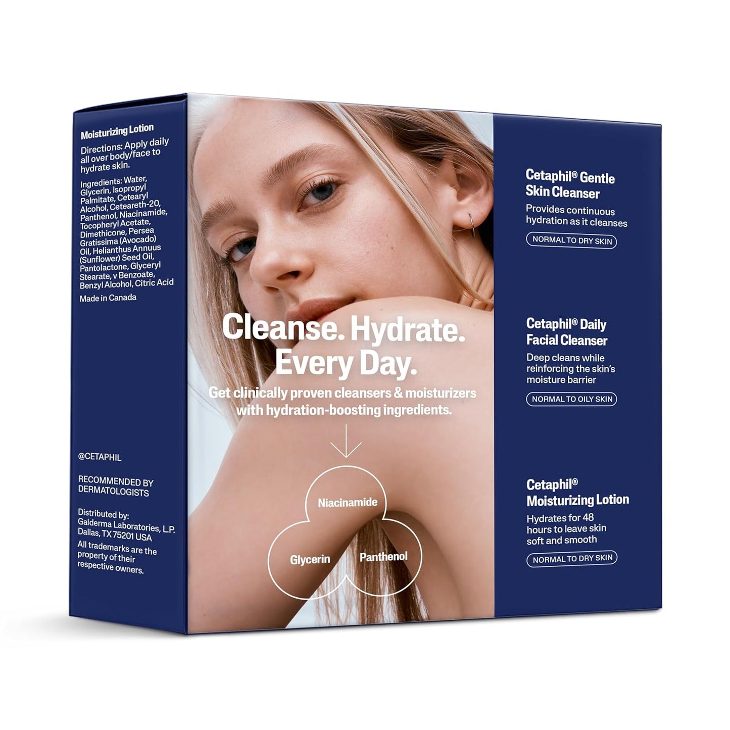 Cetaphil Sensitive Skin Care Gift Set: Gentle Cleanser and Moisturizer TSA-Approved Kit