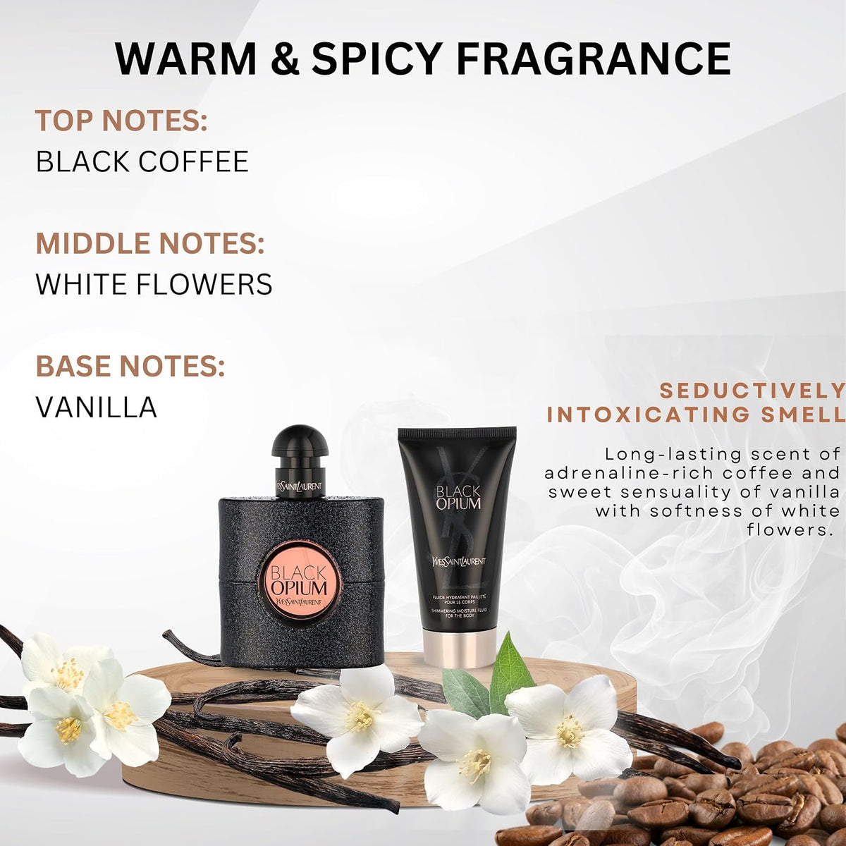 Yves Saint Laurent Black Opium Eau De Parfum Spray 50ml and Shimmering Moisturizing Fluid 50ml Set