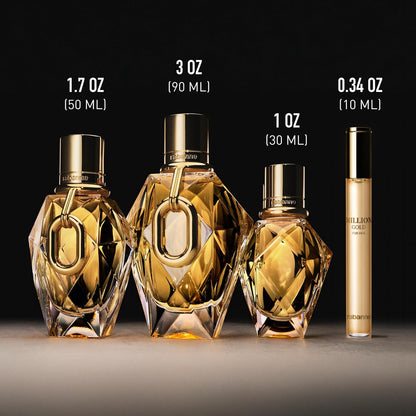 Rabanne Million Gold Eau De Parfum for Women - Long-Lasting Refillable Designer Fragrance with Notes of Sparkling Rose, White Flowers, and Salty Mineral Musk - Luxury Perfume