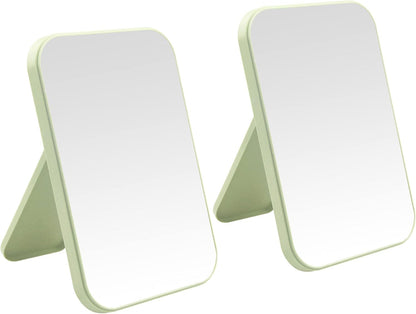 8-Inch Square Green 2-In-1 Desktop and Wall-Mounted Makeup Mirror