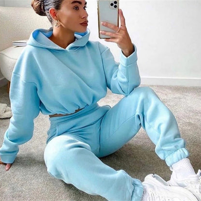 Women's Two-Piece Hoodie and Jogger Tracksuit