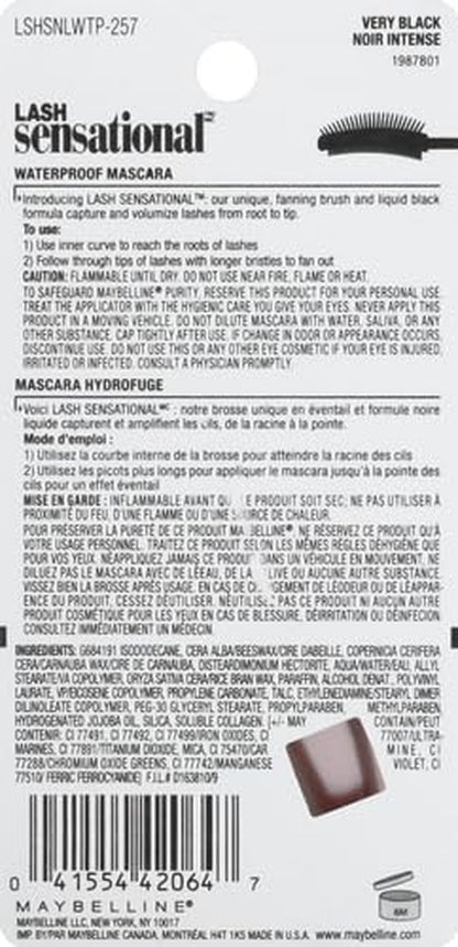Maybelline Lash Sensational Waterproof Mascara — Very Black