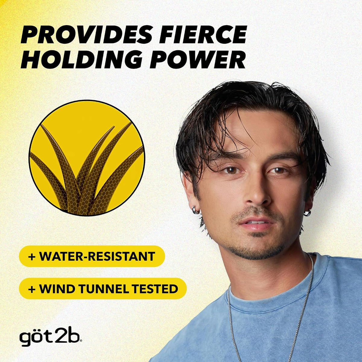 Got2B Glued Styling Spiking Hair Gel, 6 oz Tubes - Set of 2 with Bonus 1.25 oz Travel Tube