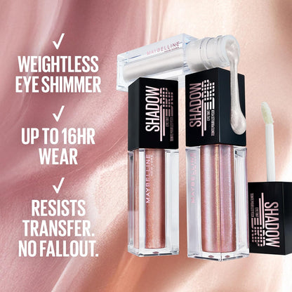 MAYBELLINE Shadow Drip Eye Tint Liquid Eyeshadow - High-Impact, Lightweight Shimmer with Up to 16 Hours of Wear, Onyx Drip, 1 Count