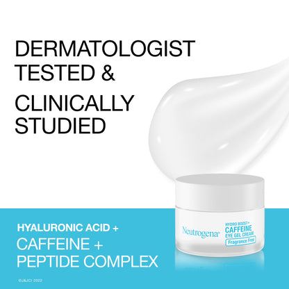 Hydro Boost+ Caffeine Eye Gel Cream, Unscented, 0.5 oz