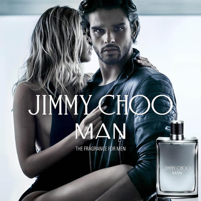 JIMMY CHOO Man Eau De Toilette - Men's Aromatic Fougere Woody Fragrance with Notes of Lavender, Pink Pepper, and Patchouli