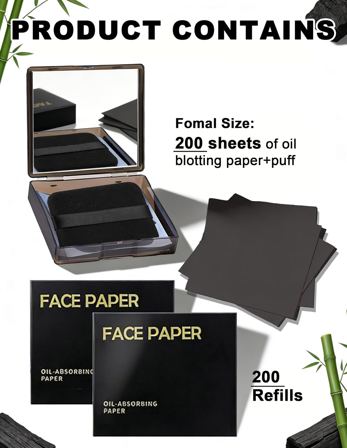 300-Count Oil Blotting Papers for Face - Shine Control and Makeup Preservation