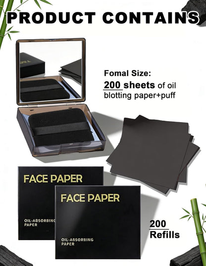 300-Count Oil Blotting Papers for Face - Shine Control and Makeup Preservation