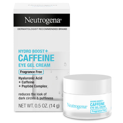 Hydro Boost+ Caffeine Eye Gel Cream, Unscented, 0.5 oz