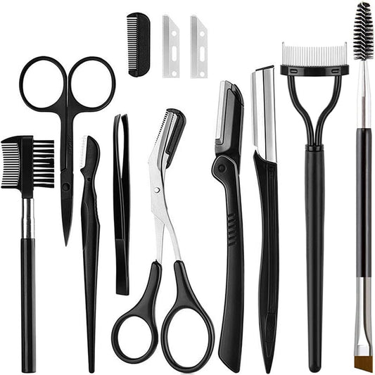 KINGMAS 9-Piece Eyebrow and Facial Trimmer Kit