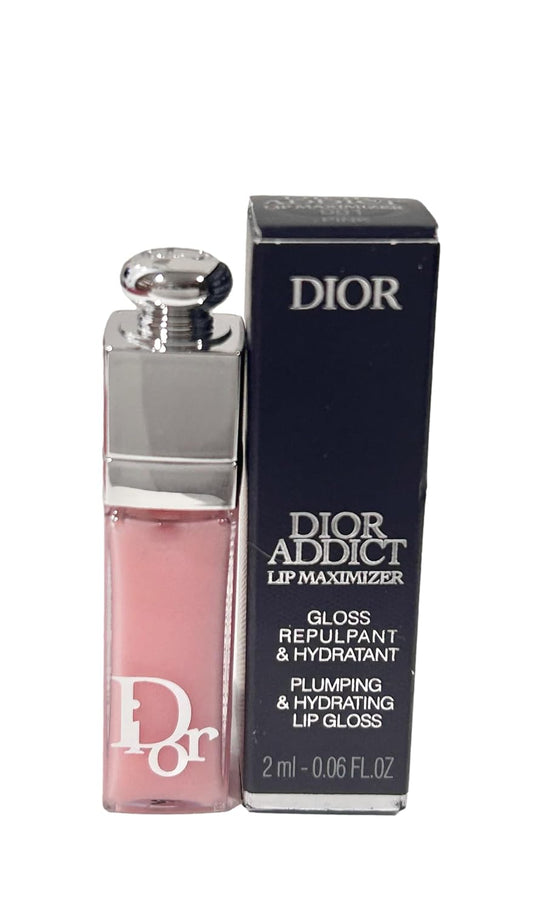 Dior Addict Lip Maximizer Plumping Gloss in Shade #001 Pink - Mini Travel Size (2 ml / 0.06 fl oz)