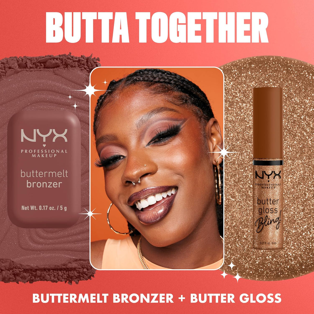 NYX Professional Makeup Butter Gloss Bling - Non-Sticky, Shiny Vegan Lip Gloss for a Radiant Finish