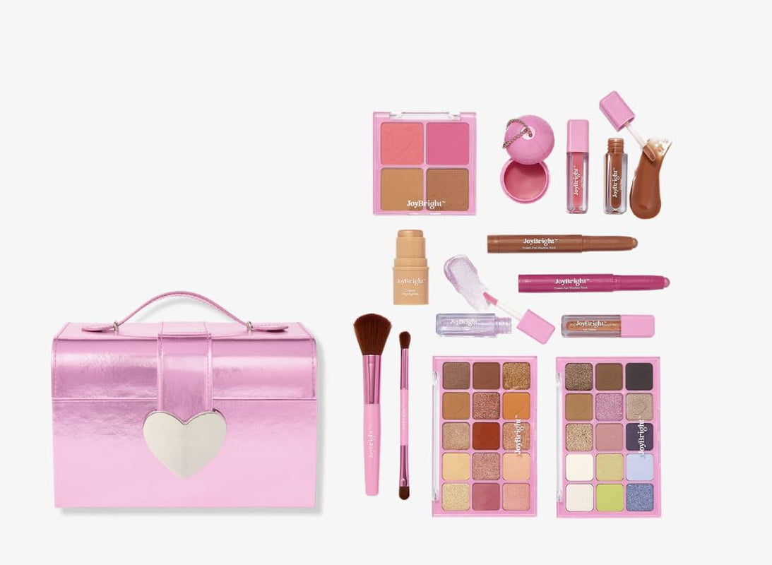 Joybright Y2Cutie Beauty Box by Ulta Beauty - Makeup Collection Set Featuring Eyeshadow Palettes, Lipstick, and Blush