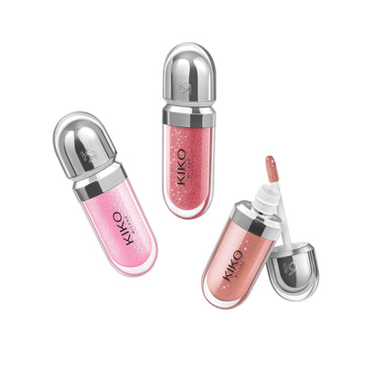 Kiko Milano Mini Glossy Lip Set: Trio of Hydrating Lip Glosses with 3D Volume Effect