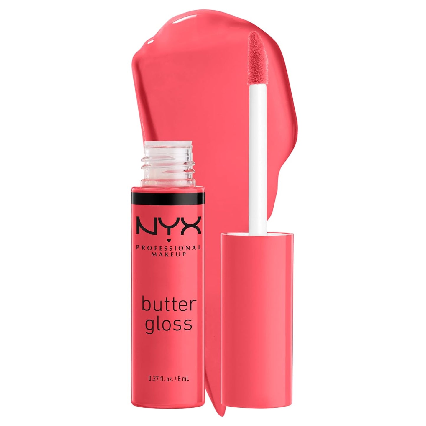 NYX Professional Makeup Butter Gloss - Non-Sticky Lip Gloss in Sorbet (Vibrant Coral)