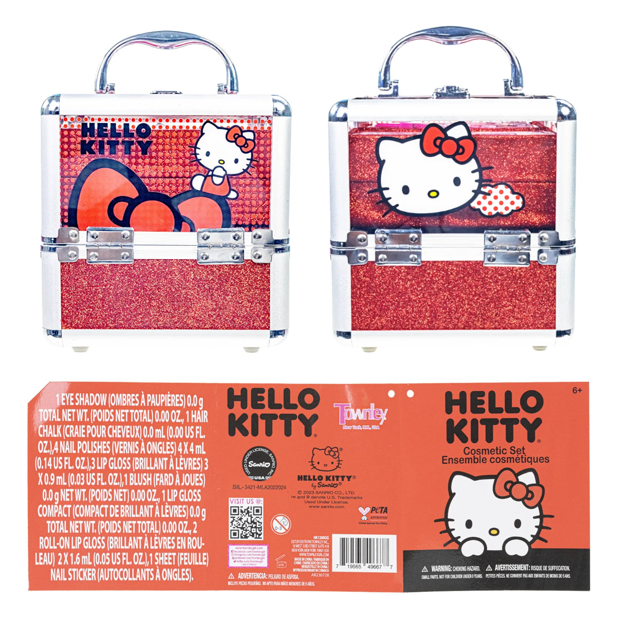 Hello Kitty Deluxe Beauty Train Case for Girls Ages 3 and Up by