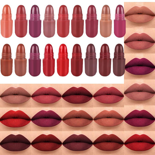 Elevate Your Look with the Evpct 18-Piece Mini Lipstick Capsule Set – Waterproof, Long-Lasting Matte Shades for Every Occasion