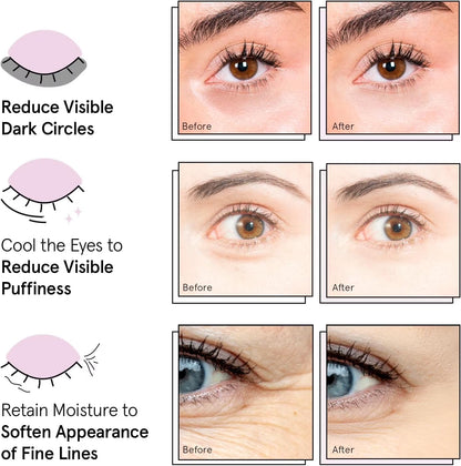 Energizing Gold Under Eye Masks - 6 Pairs of Gel Patches for Dark Circles, Puffiness, Wrinkles, and Undereye Bags