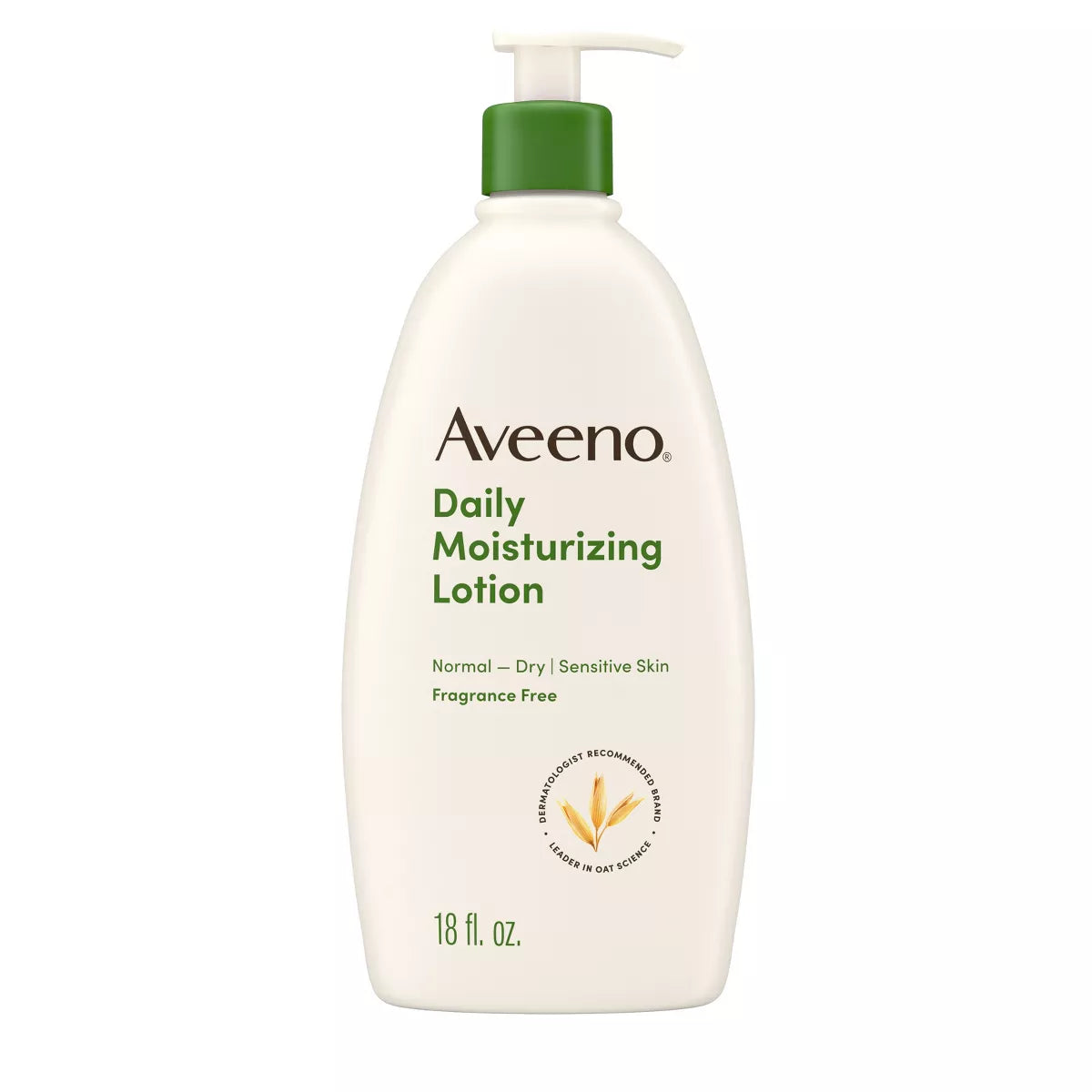 Aveeno Daily Moisturizing Lotion for Dry Skin with Soothing Oats and Rich Emollients, Fragrance-Free Formula