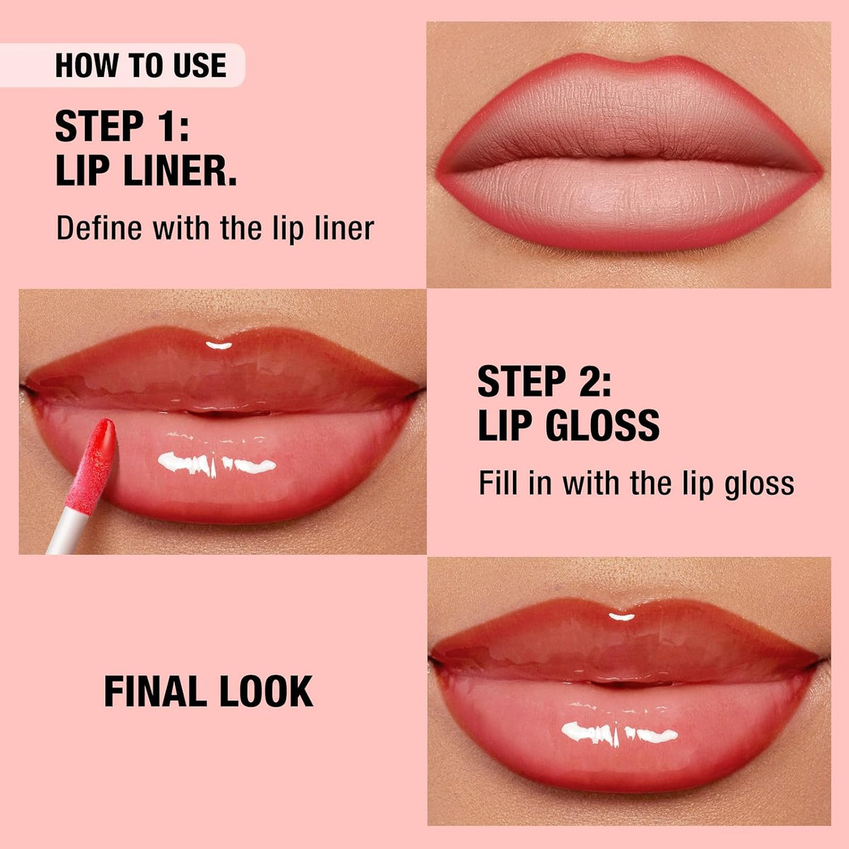 LANGMANNI 6-Piece Matte Lip Liner and Nourishing Lip Oil Gloss Set - Long-Lasting, Hydrating 2-in-1 Makeup Collection, Ideal Gift for Beauty Enthusiasts