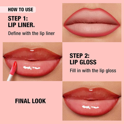 LANGMANNI 6-Piece Matte Lip Liner and Nourishing Lip Oil Gloss Set - Long-Lasting, Hydrating 2-in-1 Makeup Collection, Ideal Gift for Beauty Enthusiasts