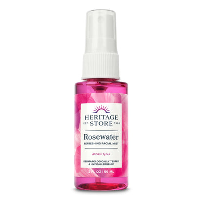Rosewater Facial Mist - Hydrating Face Spray, 2 Fl Oz