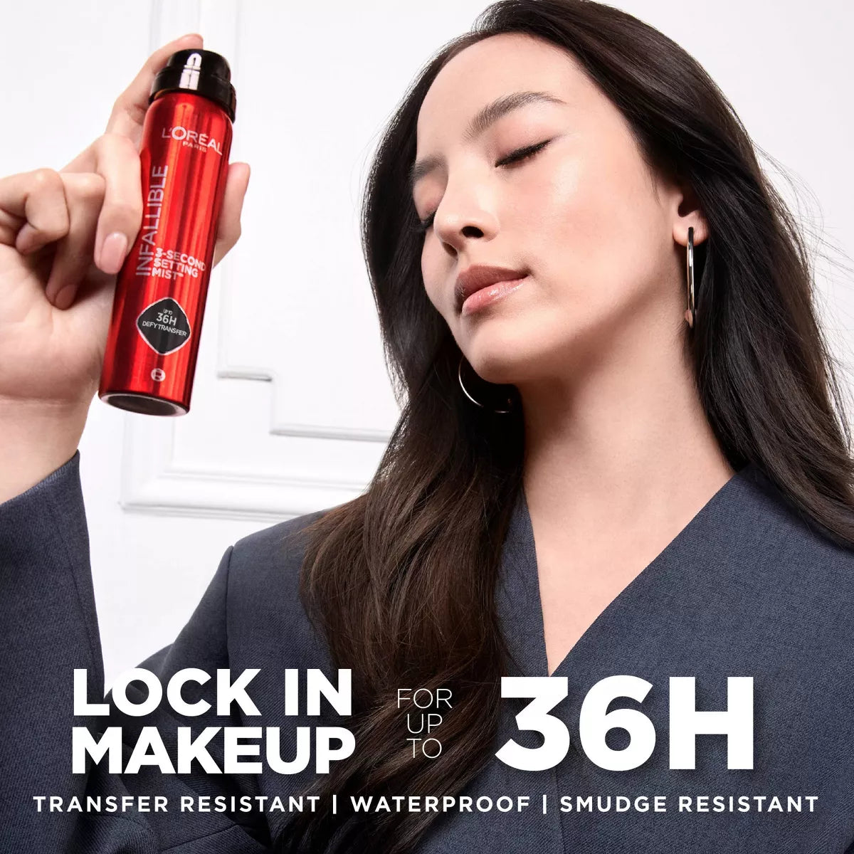 L'Oreal Paris Infallible 3-Second Long-Lasting Setting Spray, Up to 36 Hours Wear