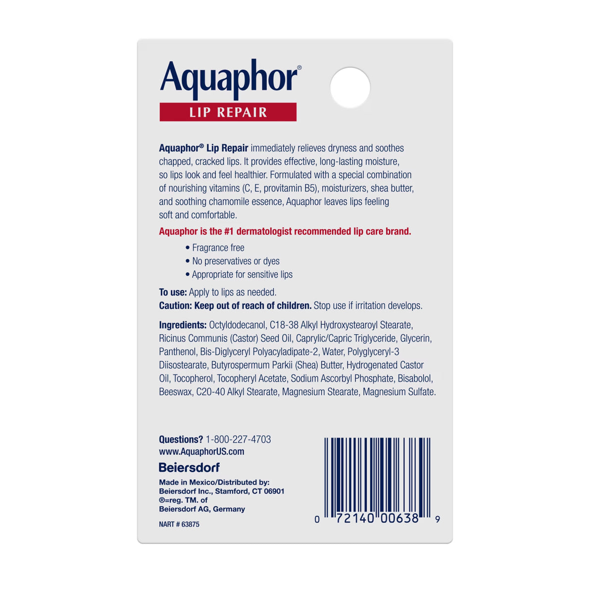 Aquaphor Lip Ointment with Shea Butter, 0.35 Fl Oz