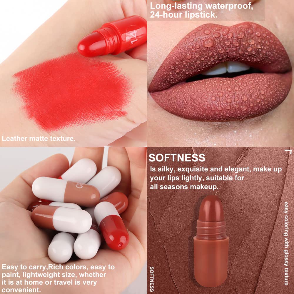 Elevate Your Look with the Evpct 18-Piece Mini Lipstick Capsule Set – Waterproof, Long-Lasting Matte Shades for Every Occasion