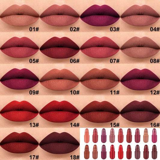Elevate Your Look with the Evpct 18-Piece Mini Lipstick Capsule Set – Waterproof, Long-Lasting Matte Shades for Every Occasion