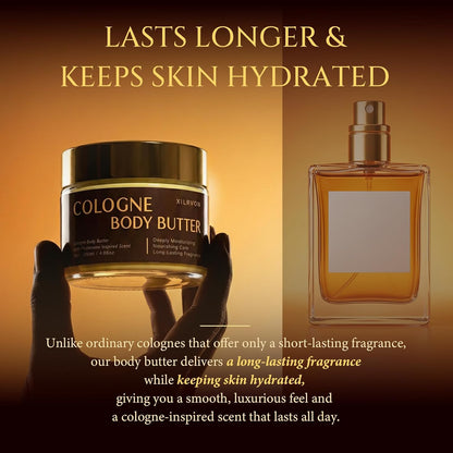 Indulge in Luxury: Men's Shea Butter Body Butter Cologne for All-Day Hydration and Freshness