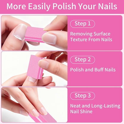 50-Pack Mini Nail Buffers for Acrylic and Natural Nails