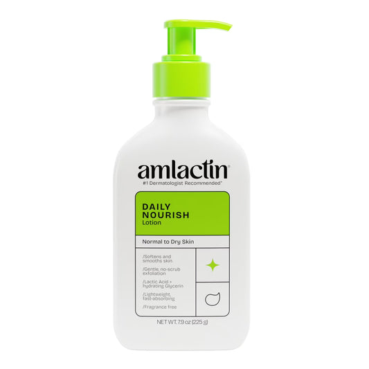 Daily Nourish Body Lotion with 12% Lactic Acid for Dry Skin, Exfoliating Formula, 7.9 Oz