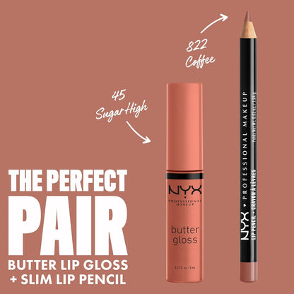 NYX PROFESSIONAL MAKEUP Butter Gloss Trio - Brown Sugar, Non-Sticky Lip Gloss (Sugar High, Spiked Toffee, Butterscotch)