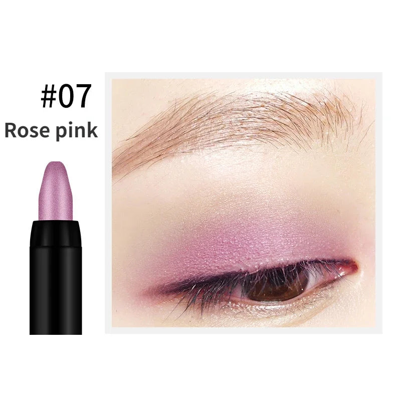 Bling Eye Shadow Pen 16 Colors Eyeshadow Stick Eyeshadow Palettes Women Bling Silkworm Pen Pearlescent Eye-Shadow Glitter Pencil