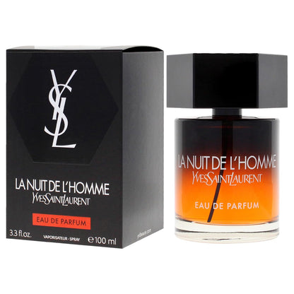 Yves Saint Laurent La Nuit De L'Homme Eau de Parfum Spray for Men, 3.3 Ounce - New 2019 Launch