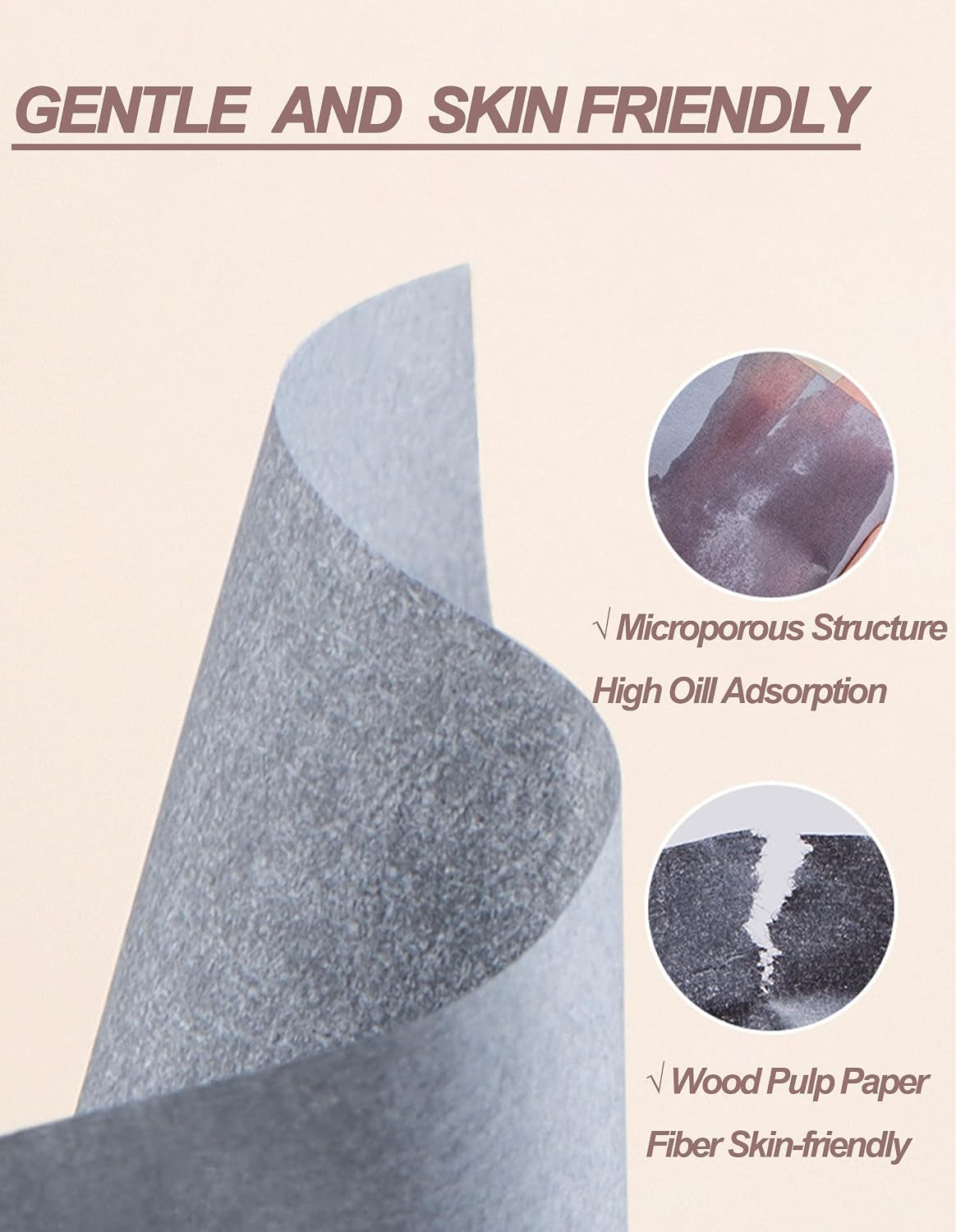 300-Count Oil Blotting Papers for Face - Shine Control and Makeup Preservation