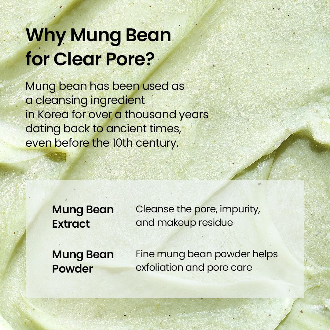 Beplain Mung Bean Double Cleansing Set: Oil (6.76 fl oz) & Face Wash (5.07 fl oz)