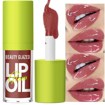 Lip Gloss and Lip Liner Set - Cocoa Brown, 90s Ombre Effect, High Shine Finish, Plumping and Volume Enhancing, Fuller Looking Lips (#V04+107)