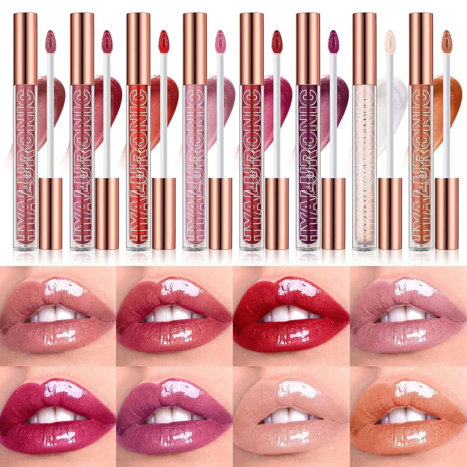 Nude Brown Plumping Glitter Lip Gloss for Women - High Pigment, Long-Lasting, Moisturizing Formula with Natural Oil Shimmer (Shade 02)