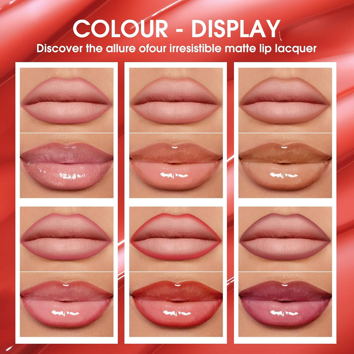 12-Piece Lip Liner and Gloss Collection, Hydrating Lip Oil Duo, Tinted Plumping Formula