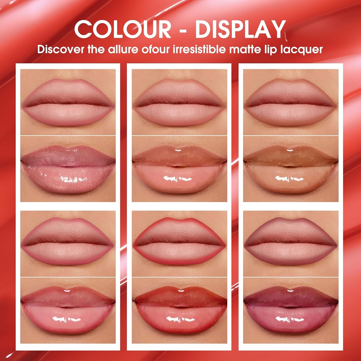 12-Piece Lip Liner and Gloss Collection, Hydrating Lip Oil Duo, Tinted Plumping Formula