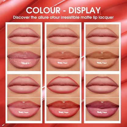 12-Piece Lip Liner and Gloss Collection, Hydrating Lip Oil Duo, Tinted Plumping Formula