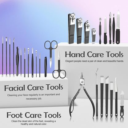 Nail Care Manicure Set – 30-Piece Stainless Steel Kit