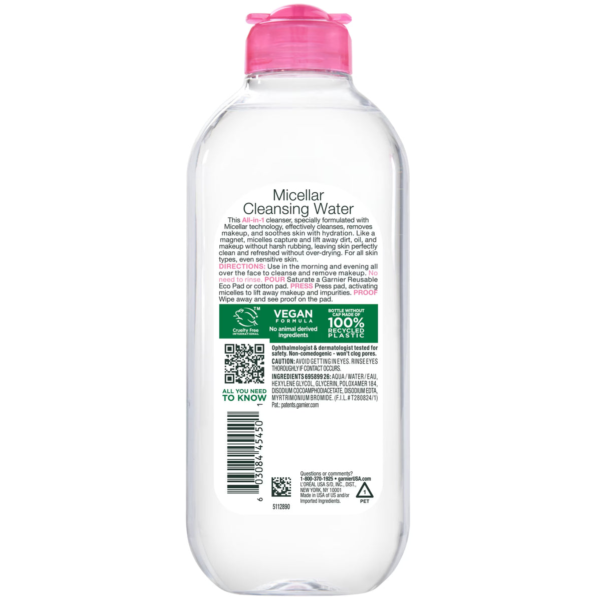 SkinActive All-in-One Micellar Cleansing Water Makeup Remover and Face Cleanser, 13.5 Fl Oz