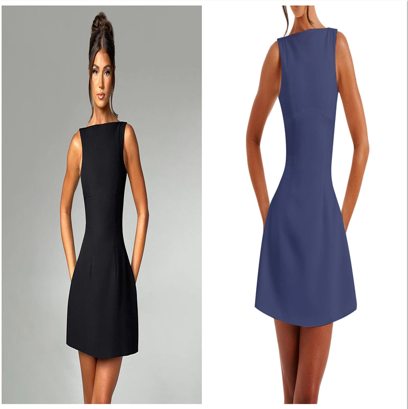 Women's Sleeveless Backless Mini Dress