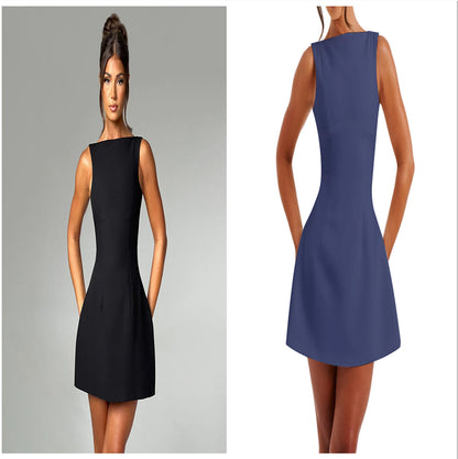 Women's Sleeveless Backless Mini Dress