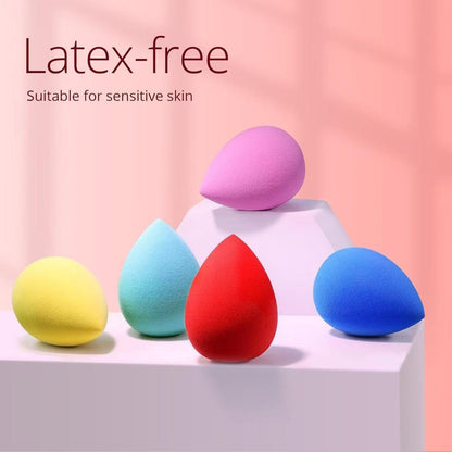 BEAKEY Professional Makeup Sponge Set - 5 Pack Foundation Blending Sponges and Soft Applicators